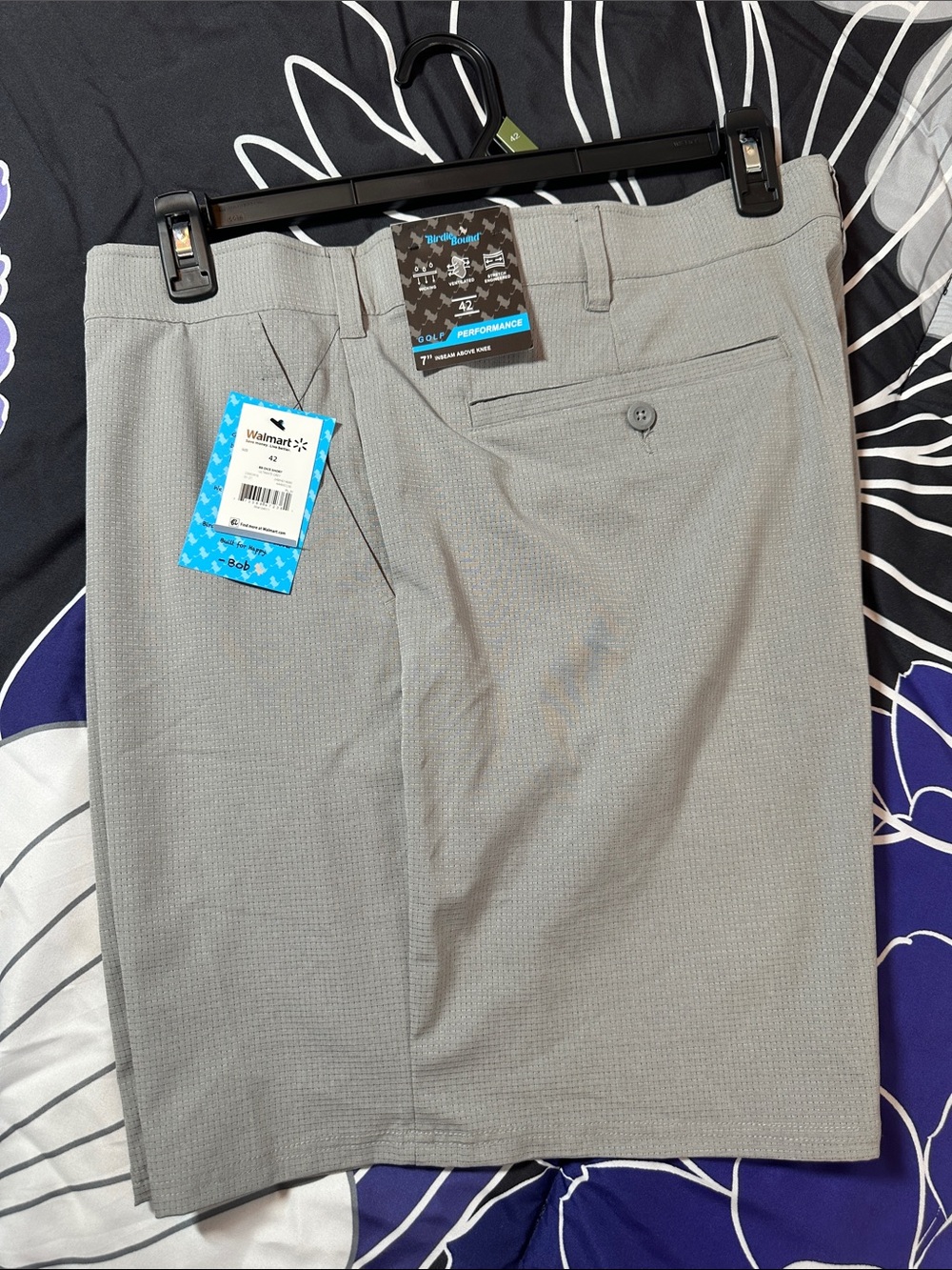 NWTS BIRDIEBOUND Men’s Light Gray Performance Flat Front Golf ⛳️ Shorts Sz 42